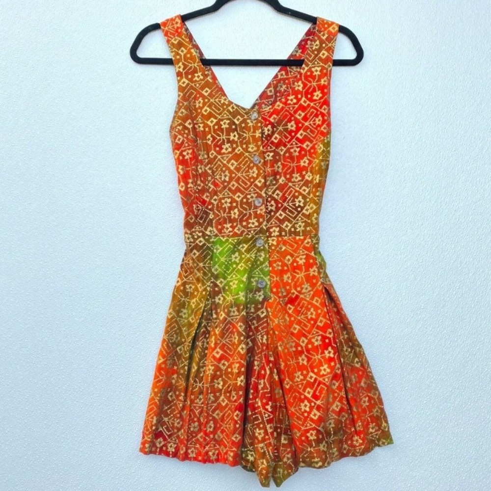 Danar Hadi Romper Indian Button Front Flounce Sm